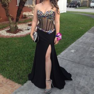 Tony Bowls Dress with Slit